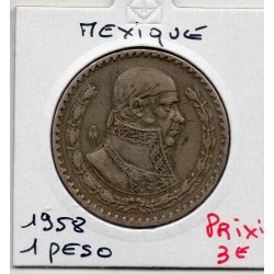 Mexique 1 Peso 1958 TTB, KM 459 pièce de monnaie