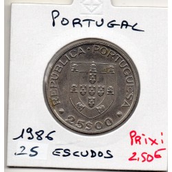Portugal 25 escudos CEE 1986 Spl, KM 635 pièce de monnaie