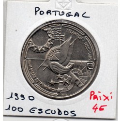 Portugal 100 escudos 1990 Spl, KM 649 pièce de monnaie