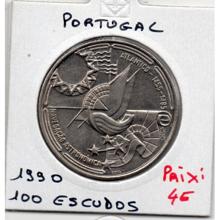 Portugal 100 escudos 1990 Spl, KM 649 pièce de monnaie