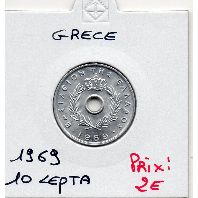 Grece 10 Lepta 1969 Fdc, KM 78 pièce de monnaie