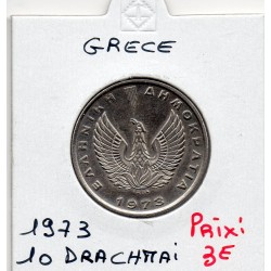 Grece 10 Drachmai 1973 FDC, KM 110 pièce de monnaie