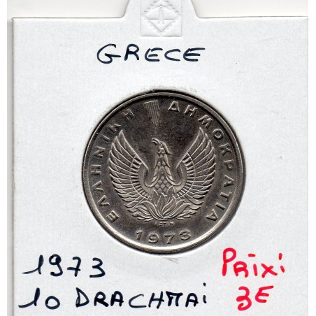 Grece 10 Drachmai 1973 FDC, KM 110 pièce de monnaie