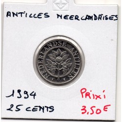 Antilles Neerlandaise 25 cents 1994 FDC, KM 35 pièce de monnaie