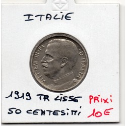 Italie 50 centesimi 1919 Lisse Sup,  KM 61.1 pièce de monnaie