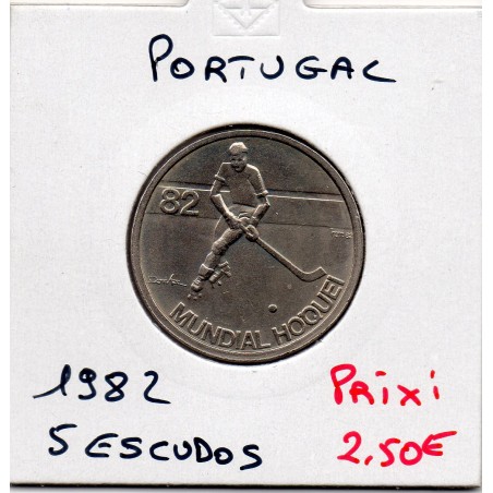 Portugal 5 escudos 1982 Spl, KM 615 pièce de monnaie