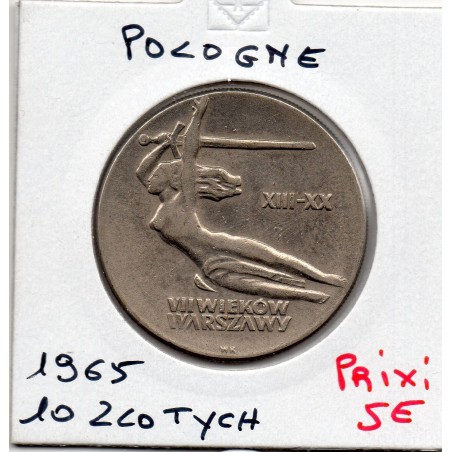 Pologne 10 Zlotych 1965 Sup-, KM Y54 pièce de monnaie