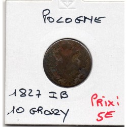 Pologne 10 Groszy 1827 IB B, KM C 97 pièce de monnaie