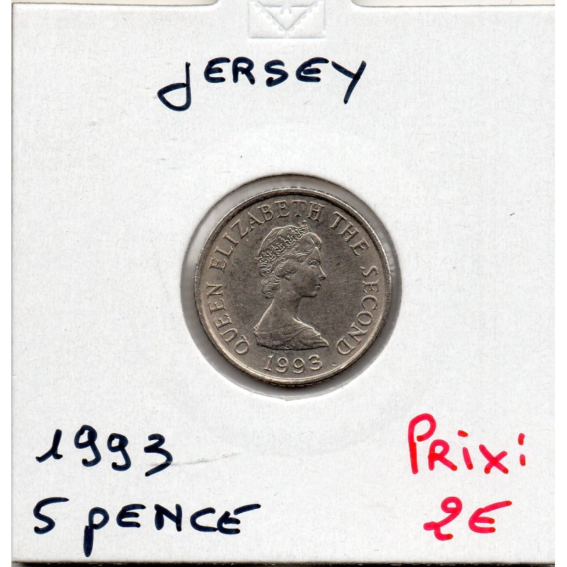 Jersey 5 pence 1993 Spl, KM 18 pièce de monnaie