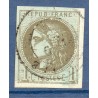 Timbre France Yvert No 39C Émission de Bordeaux 1c olive Oblitéré CaD type 17