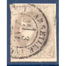 Timbre France Yvert No 41B Émission de Bordeaux 4c gris Oblitéré CaD type 17