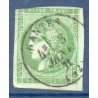 Timbre France Yvert No 42B Émission de Bordeaux 5c vert-jaune Oblitéré CaD type 16