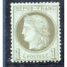 Timbre France Yvert No 50 Type Cérès 1c vert-olive Neuf * sur charnière