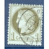 Timbre France Yvert No 50 Type Cérès 1c vert-olive Oblitéré CaD type 17