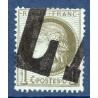 Timbre France Yvert No 50a Type Cérès 1c vert-bronze Oblitéré journaux