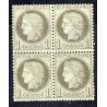 Timbre France Yvert Bloc de 4 No 50a Type Cérès 1c vert-bronze Neuf