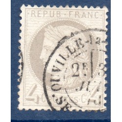 Timbre France Yvert No 52 Type Cérès 4c gris Oblitéré CaD type 17