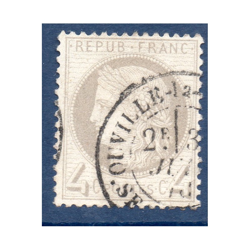 Timbre France Yvert No 52 Type Cérès 4c gris Oblitéré CaD type 17