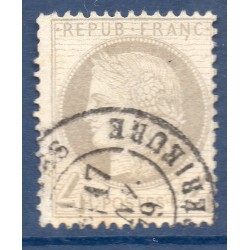 Timbre France Yvert No 52a Type Cérès 4c gris Oblitéré CaD type 17