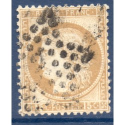 Timbre France Yvert No 55 Type Cérès 15c bistre Oblitéré étoile