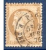 Timbre France Yvert No 55a Type Cérès 15c bistre-jaune Oblitéré CaD type 17