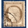 Timbre France Yvert No 56 Type Cérès 30c brun Oblitéré CaD type 17