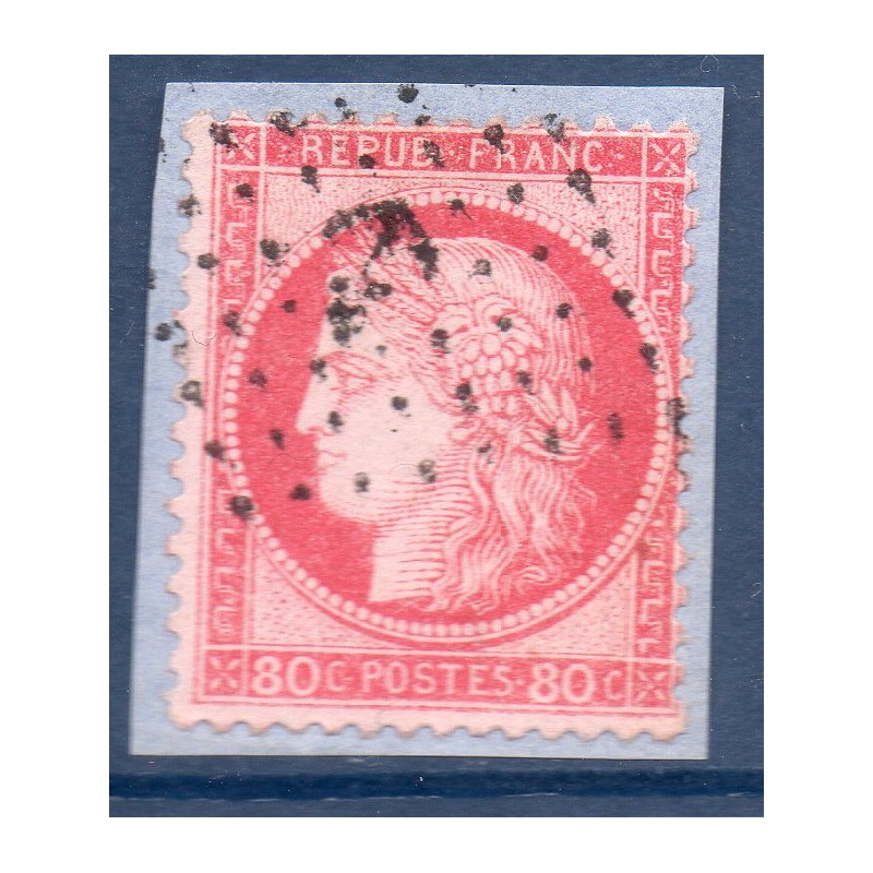 Timbre France Yvert No 57 Type Cérès 80c rose Oblitéré ancre