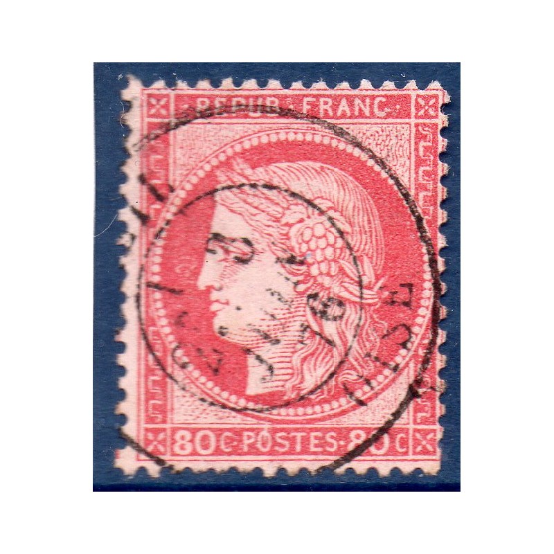 Timbre France Yvert No 57a Type Cérès 80c carmin-rose Oblitéré CaD type 17