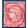 Timbre France Yvert No 57a Type Cérès 80c carmin-rose Oblitéré CaD type 17