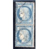 Timbre France Yvert Paire No 60C Type Cérès 25c bleu Oblitéré CaD type 17