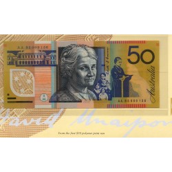 Australie P.54x, Folder neuf Billet de 50 Dollars 1995 David Unaipon