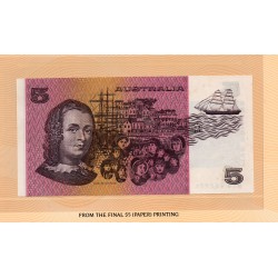 Australie Pick N°44g et 50b, Folder Neuf Billet de banque de 5 Dollars 1992