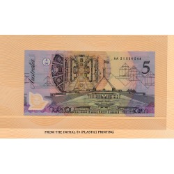 Australie P.44g et 50b, Folder Neuf Billet de 5 Dollars 1992