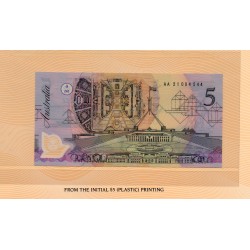 Australie Pick N°44g et 50b, Folder Neuf Billet de banque de 5 Dollars 1992