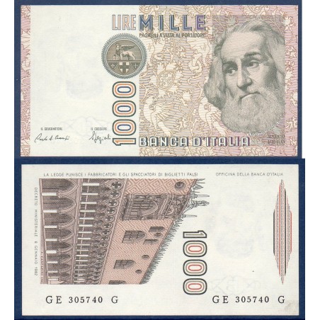 Italie P.109b, Neuf Billet de 1000 Lire 1982 Marco Polo