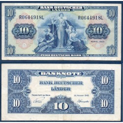 Allemagne RFA Pick N°16a, Billet de banque de 10  Mark 1949