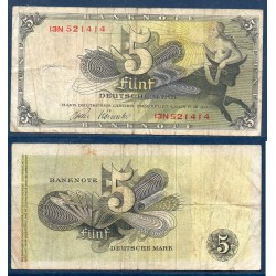 Allemagne RFA Pick N°13i, B Billet de banque de 5 Deutsche mark 1948