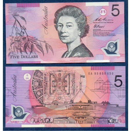 Australie P.51a, Neuf Billet de 5 Dollars 1995-1996 Elizabeth II