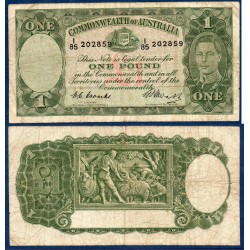 Australie Pick N°26c, Billet de banque de 1 pound 1938-1952