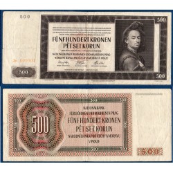 Bohème Moravie Pick N°12a, TB Billet de banque de 500 Kronen 1944