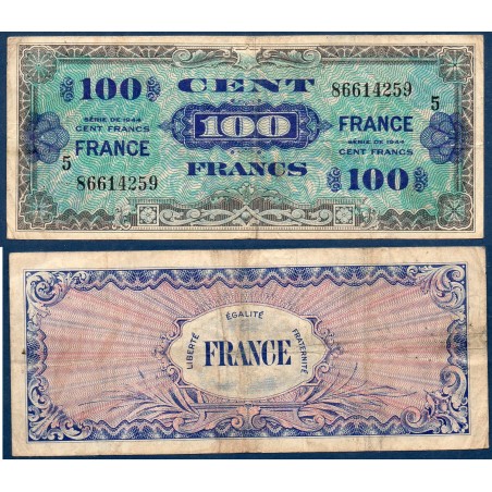 100F France série 5 TB 1945 Billet du trésor Central