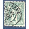 Timbre France Yvert No 74 Type II Sage 2c vert Oblitéré