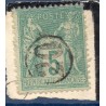 Timbre France Yvert No 75 Type II Sage 5c vert Oblitéré jour de l'an