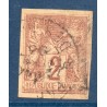 Timbre France Yvert No 85b Type II Sage 2c brun-rouge Oblitéré