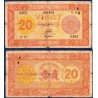 Djibouti P.15, B, Billet de 20 Francs 1945 Mosquée