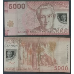 Chili Pick N°163d, TTB Billet de banque de 5000 Pesos 2013