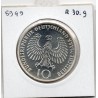 Allemagne RFA 10 deutche mark 1972 F, Spl KM 135 pièce de monnaie