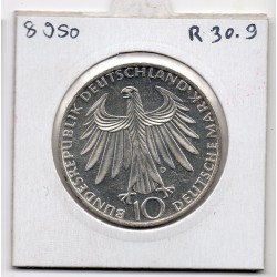 Allemagne RFA 10 deutsche mark 1972 D, Spl KM 132 pièce de monnaie