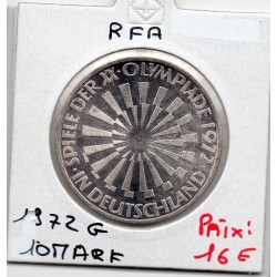 Allemagne RFA 10 deutche mark 1972 G, Spl KM 130 JO Munich pièce de monnaie