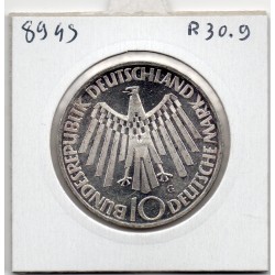 Allemagne RFA 10 deutche mark 1972 G, Spl KM 130 JO Munich pièce de monnaie